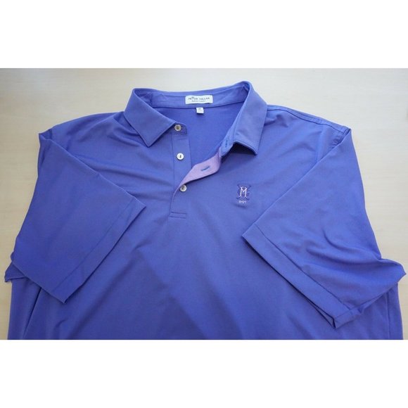 Peter Millar Other - Peter Millar Summer Comfort Purple Pink Striped Short Sleeve Golf Polo Shirt XL